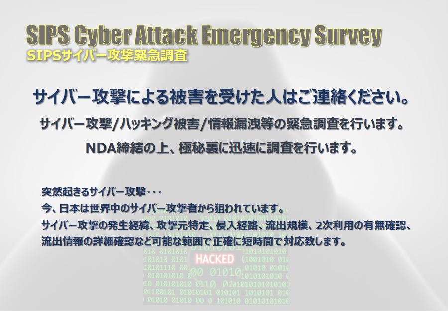 サイバー攻撃調査